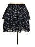 Assorted Brands 100% Polyester Floral Black Casual Skirt Size 2 (tall) - photo 2