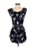 Sace 100% Rayon Floral Blue Romper Size S - photo 1