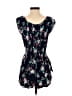Sace 100% Rayon Floral Blue Romper Size S - photo 2