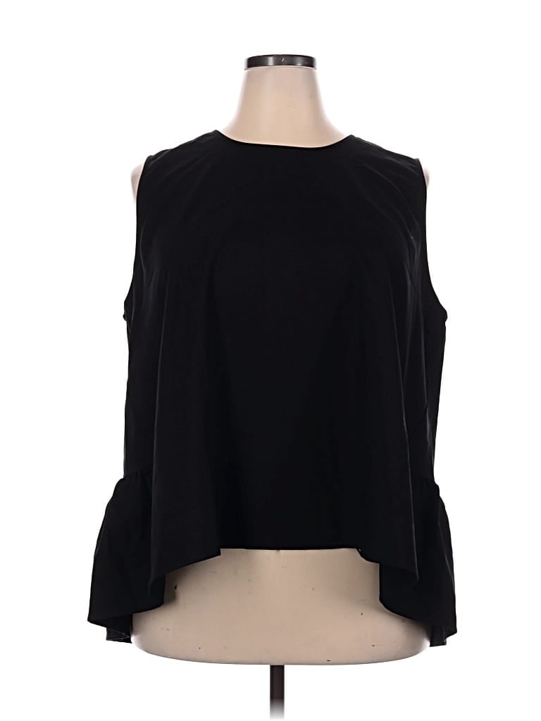 Who What Wear Sleeveless Blouse In Black