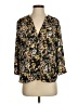 Grace 100% Polyester Floral Black 3/4 Sleeve Blouse Size S - photo 1