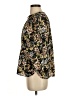 Grace 100% Polyester Floral Black 3/4 Sleeve Blouse Size S - photo 5