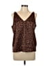 Old Navy 100% Polyester Brown Sleeveless Blouse Size L - photo 1