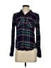 Lucky Brand Plaid Blue Long Sleeve Button-Down Shirt Size XS - photo 1