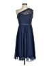 David's Bridal 100% Polyester Blue Cocktail Dress Size 6 - photo 1