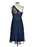 David's Bridal 100% Polyester Blue Cocktail Dress Size 6 - photo 2