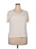 Josephine Chaus Solid Ivory Short Sleeve Top Size 2X - photo 1