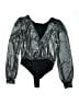 Good Luck Gem Black Silver Bodysuit Size S - photo 2