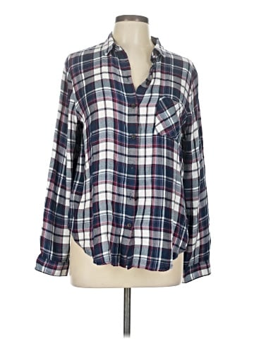 Topshop Long Sleeve Button-Down Shirt (view 1)