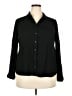 George 100% Rayon Black Long Sleeve Button-Down Shirt Size 20 - photo 1