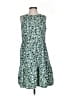 Shein 100% Polyester Print Teal Casual Dress Size 4 - photo 1