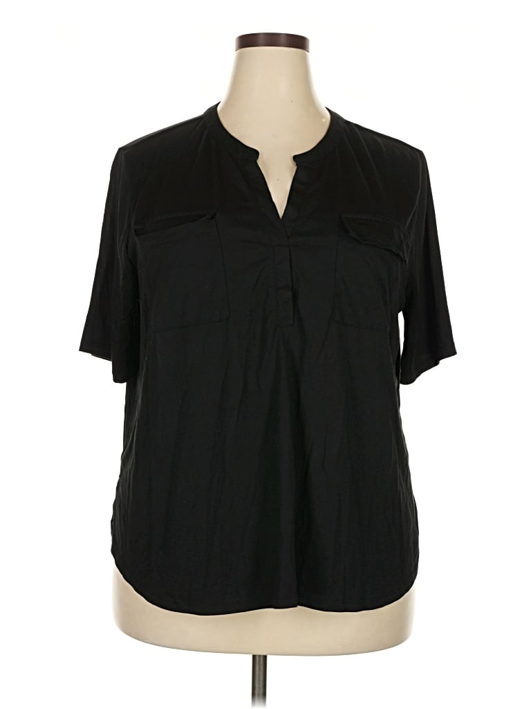 Pre-owned Architect Short Sleeve Henley Shirt In Black