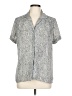 Notations Animal Print Gray Short Sleeve Blouse Size 12 - photo 1