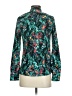 Merona 100% Polyester Floral Teal Long Sleeve Blouse Size XS - photo 2