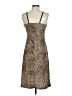 Fave Animal Print Brown Cocktail Dress Size S - photo 2