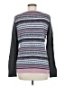 Talbots Color Block Fair Isle Stripes Gray Pullover Sweater Size M - photo 2