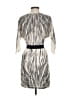 BCBGMAXAZRIA 100% Silk Chevron-herringbone Gray Cocktail Dress Size 0 - photo 1