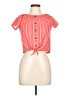 Xtraordinary Orange Short Sleeve Blouse Size L - photo 1