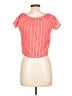 Xtraordinary Orange Short Sleeve Blouse Size L - photo 2