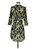 Aqua 100% Polyester Print Green Casual Dress Size S - photo 2