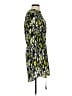 Aqua 100% Polyester Print Green Casual Dress Size S - photo 4
