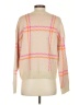 Shein 100% Acrylic Plaid Tan Pullover Sweater Size 4 - photo 2