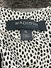 Madison 100% Rayon Chevron-herringbone Silver Casual Dress Size S - photo 7
