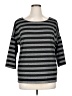 Attention Gray Black 3/4 Sleeve Top Size XL - photo 1