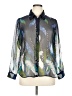 Liz Baker 100% Polyester Print Silver 3/4 Sleeve Blouse Size XL (petite) - photo 1