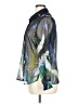 Liz Baker 100% Polyester Print Silver 3/4 Sleeve Blouse Size XL (petite) - photo 5