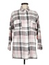 Pink Lily Plaid Pink 3/4 Sleeve Button-Down Shirt Size M - photo 1