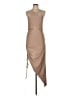 Missguided Solid Tan Cocktail Dress Size 10 - photo 1