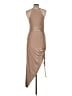 Missguided Solid Tan Cocktail Dress Size 10 - photo 2