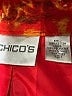 Chico's 100% Polyester Print Orange Jacket Size Med (1) - photo 6