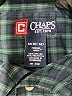Chaps Plaid Green Long Sleeve Button-Down Shirt Size 10 - 12 - photo 3