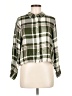 Lulus 100% Rayon Plaid Green Long Sleeve Blouse Size M - photo 1