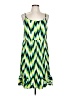 Wanderlux 100% Polyester Chevron-herringbone Green Casual Dress Size L - photo 1