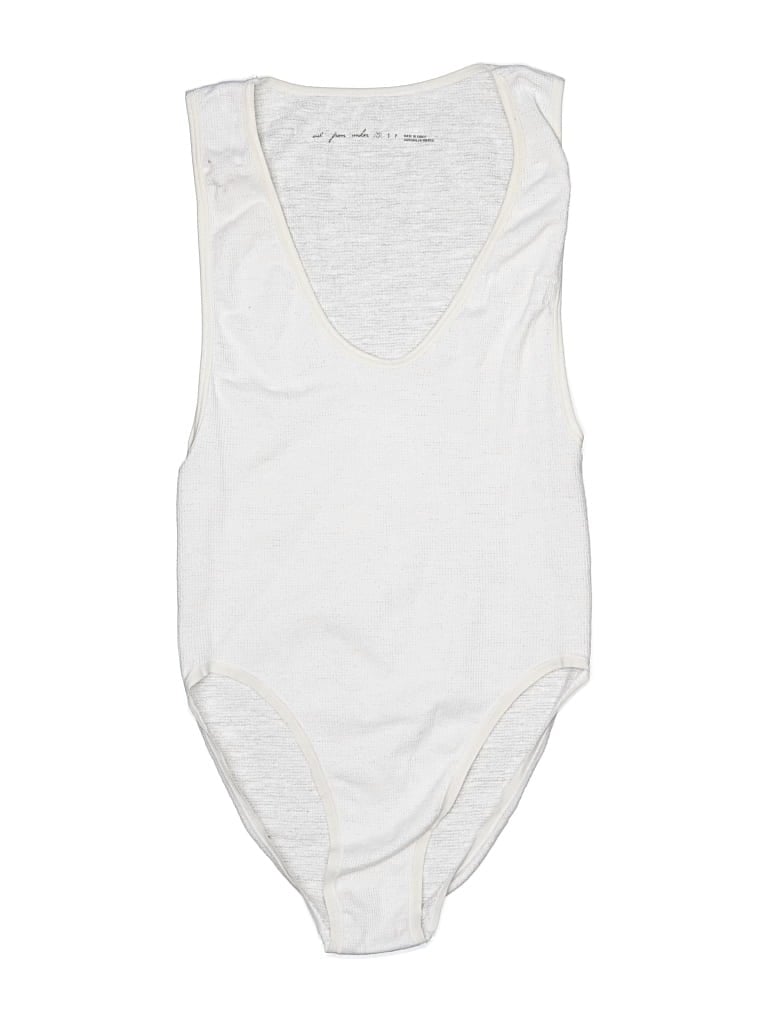 Pre-owned Out From Under Bodysuit In White