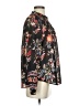Ann Taylor LOFT 100% Polyester Floral Black Long Sleeve Blouse Size S - photo 4