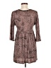 Express 100% Rayon Animal Print Brown Casual Dress Size M - photo 2