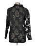 Classique 100% Polyester Animal Print Black Long Sleeve Blouse Size L - photo 2