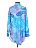 Unbranded Print Blue Long Sleeve Blouse Size S - photo 2