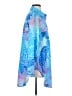 Unbranded Print Blue Long Sleeve Blouse Size S - photo 4