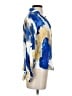 The Drop 100% Viscose Print Blue 3/4 Sleeve Blouse Size XS - photo 4
