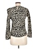 Zara Animal Print Ivory Long Sleeve Top Size M - photo 2