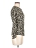 Zara Animal Print Ivory Long Sleeve Top Size M - photo 4