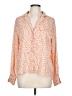 Worthington 100% Polyester Polka Dots Orange Long Sleeve Blouse Size L - photo 1