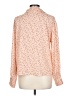Worthington 100% Polyester Polka Dots Orange Long Sleeve Blouse Size L - photo 2