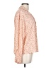 Worthington 100% Polyester Polka Dots Orange Long Sleeve Blouse Size L - photo 4