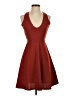 Bebe Solid Burgundy Cocktail Dress Size XS - photo 1